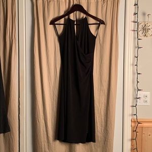 Slinky little back dress halter wrap